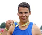 Taylor Campbell (Berks) winner of the inter Boys Hammer.